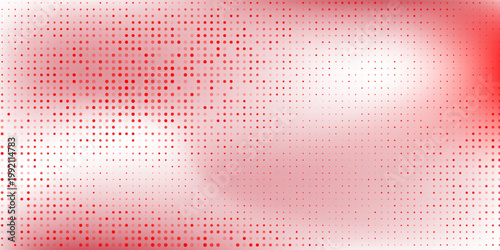 Red Abstract dotted light blue background with sheer waves. Halftone pattern illustration on white blie steel  neutral good