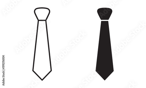 Necktie Icon Vector. Business, Office, Formal Wear Symbol