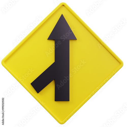 Bilde på lerret merging traffic ahead