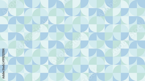 ナチュラルな青色のポップな幾何学模様　ジオメトリック背景 夏 父の日