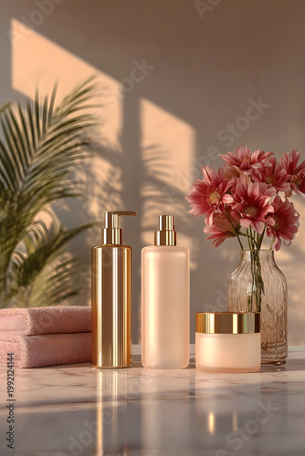 cosmetic packaging with innovation design and soft glow premium look