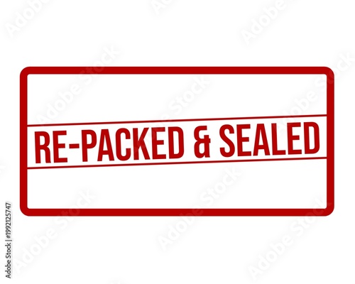 Repacked and Sealed Stamp for Packaging Update and Security Check