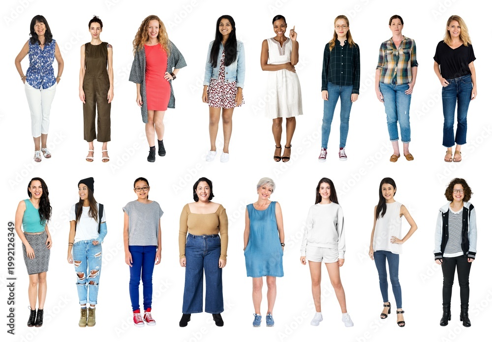 Fototapeta premium Diverse women standing together