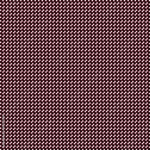 Elegant maroon fabric with intricate geometric polka dot pattern design