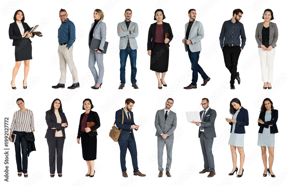 Obraz premium Diverse professionals in business attire
