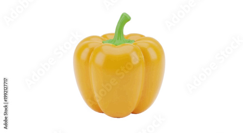 Vector illustration of fresh yellow bell pepper on a transparent background