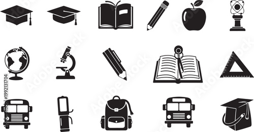 E-commerce icons, 20 black line style shopping symbols, bundle for business, web design