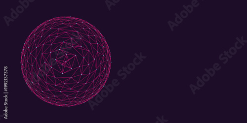 Abstract Sphere: A captivating display of interconnected points forming a mesmerizing sphere, rendered with precision against a deep backdrop, evokes a sense of technology and interconnectedness.