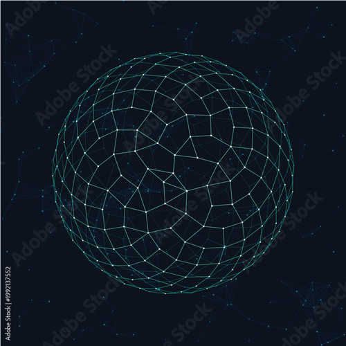 Orbital Network: A mesmerizing display of interconnected nodes, forming a complex web, floating in a cosmic expanse. It's a visual metaphor for networks and connections. 