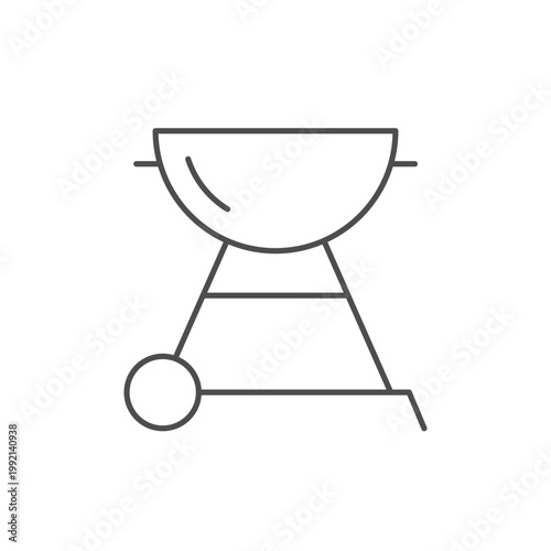 Mobile grill line outline icon