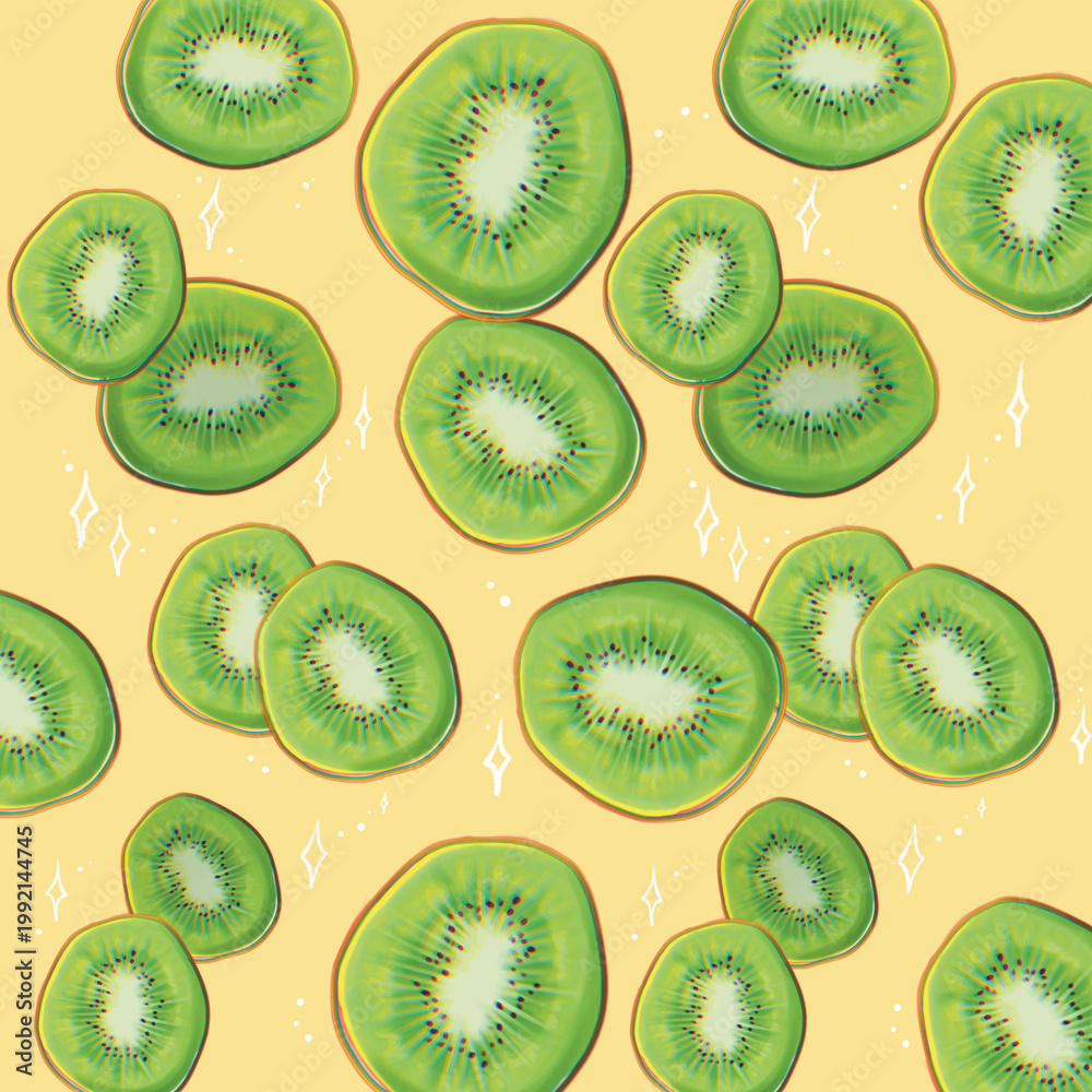 Fototapeta premium Seamless strawberry pattern, minimal flat fruit illustration on pastel background