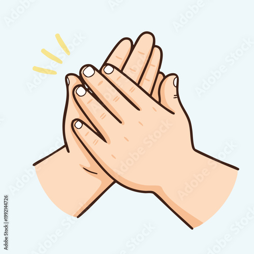 Clapping hands icon hand gesture vector illustration 