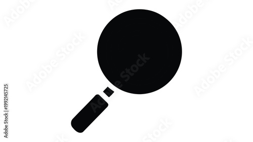 Magnifying Glass Icon: A minimalist icon of a magnifying glass, set against a backdrop, representing the concept of searching, exploring, and focusing on details.