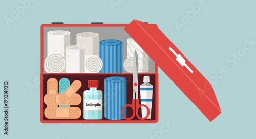 A professional medical supply case filled with sterilized tools and medicines for emergency response and clinical use