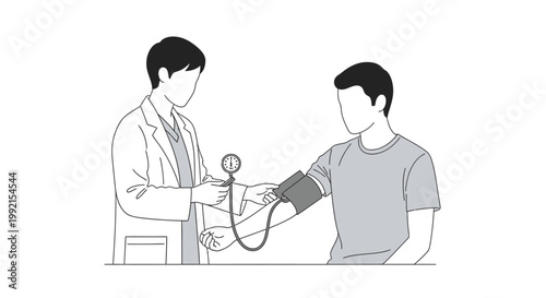 Two medical staff members in white coats having a professional discussion about patient care or clinical procedures