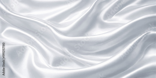 Luxurious flowing blue silk fabric background with a smooth satin texture and elegant soft waves of shiny textile material for a decorative fashion backdrop