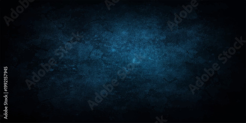 A dark blue grunge wall texture with stormy clouds and smoke patterns creates a vintage night sky backdrop for this design wallpaper