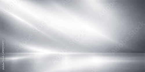 A shiny brushed silver stainless steel plate background featuring a light metallic aluminum texture and industrial gray pattern for a modern wall surface design backdrop