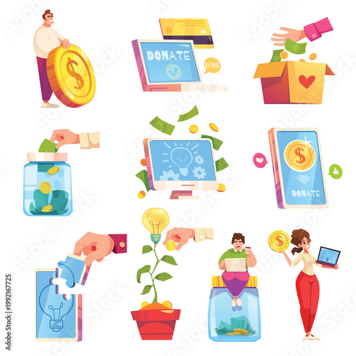 Professional banking icons for finance marketing and business projects vector