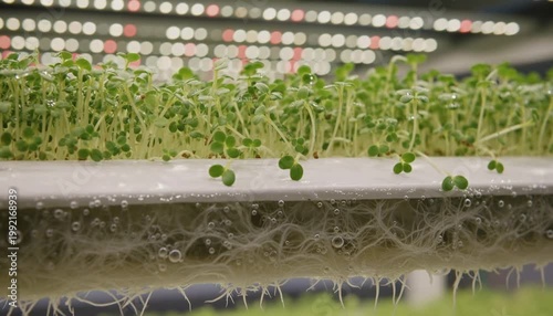 Vibrant microgreens flourishing in hydroponic systems for healthy keto meal prep