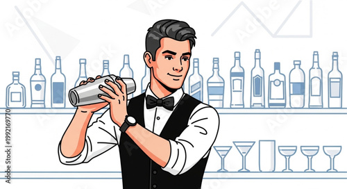 businessman drawing chart