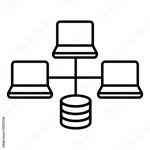 Laptop icon vector. System administrator illustration sign. pc symbol. Devops logo.  