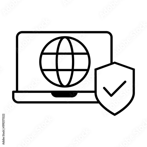 Laptop icon vector. System administrator illustration sign. pc symbol. Devops logo.  