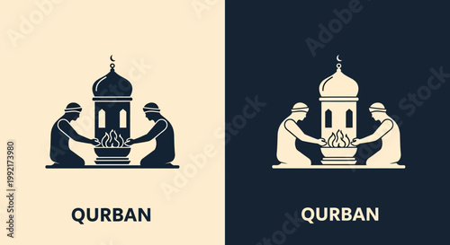 People performing Qurban ritual together.