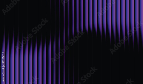 Bilde på lerret Abstract vertical lines gradient from violet to black creating a striking minima