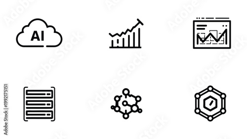 Innovation at a Glance: A set of modern vector icons, symbolizing the evolving landscape of technology.