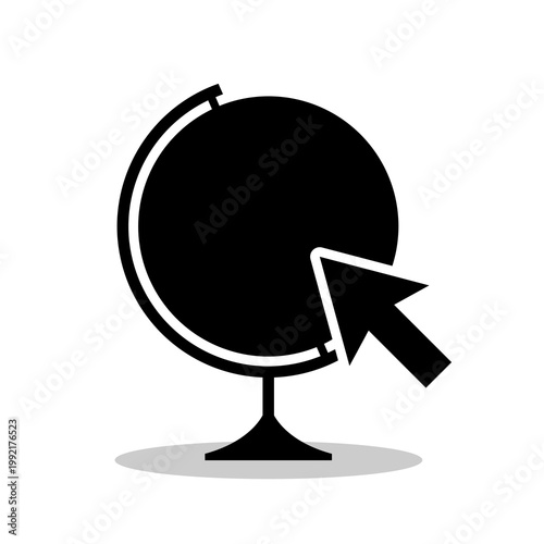 Go to web sign, Internet icon with shadow