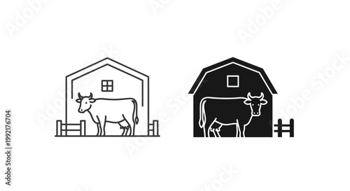 Black and white cow standing outside.