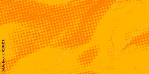 Abstract orange halftone gradient background with flowing dotted texture and warm vibrant tones, modern vector design for bold digital, print, and creative projects
