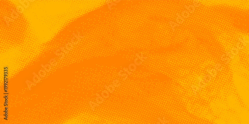 Abstract orange halftone gradient background with flowing dotted texture and warm vibrant tones, modern vector design for bold digital, print, and creative projects