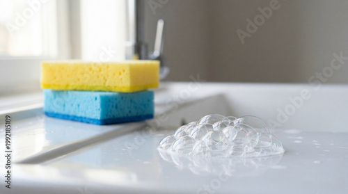 Two Sponges and Baking Soda for Cleaning.