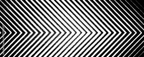 Latar belakang halftone dinamis kasar. Efek pola vertikal putus-putus hitam dan putih. Wallpaper garis gores bergerigi abstrak. Latar belakang garis kecepata