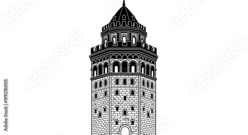 Historic Tower Architecture Building Design.