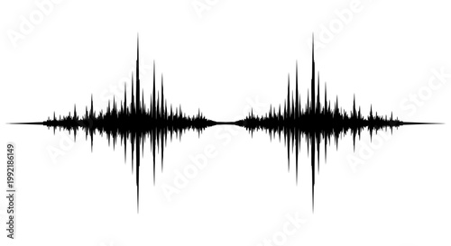 Sound wave pattern on white background.