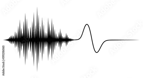 Sound wave pattern on white background.