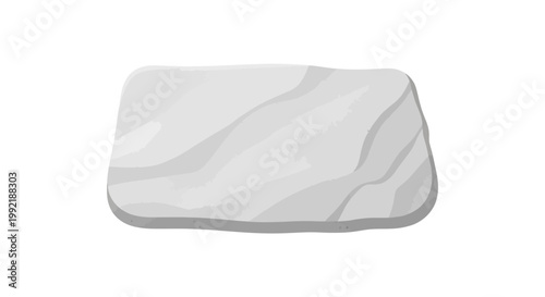 Raw White Marble Slab with Veins - Natural Stone Material