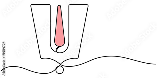 Tilak continuous one line drawing, Minimalist vector isolated, outline illustration in white background. 