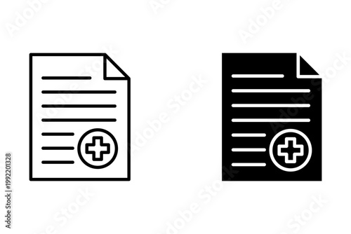 Patient record icon in line design. patient record, medical data, health report, clinical file, documentation on white background vector. Patient record editable stroke icon