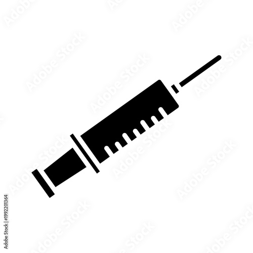 Syringe outlined and solid icon vector collection.