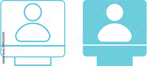 People asking icon set. Question and help symbols. Human character sign. Communication and support design. 
