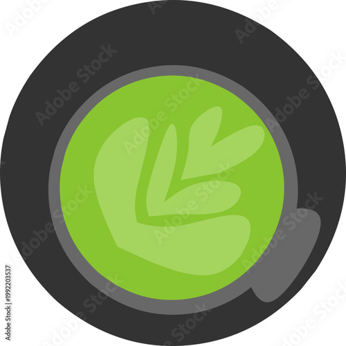 Japanese Matcha and Green Tea Ceremony Decoration Illustration