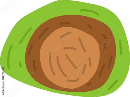 Japanese Matcha and Green Tea Ceremony Decoration Illustration