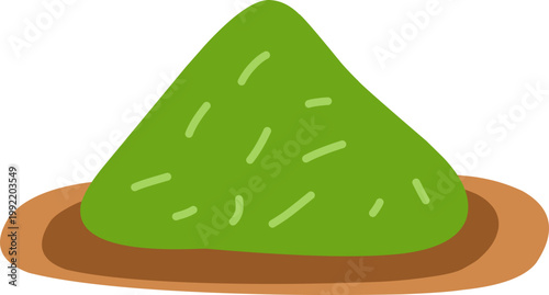 Japanese Matcha and Green Tea Ceremony Decoration Illustration