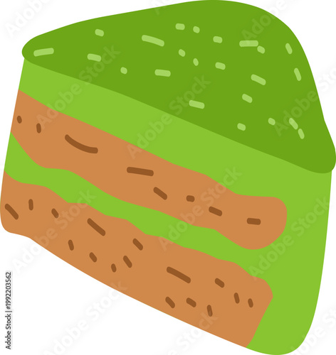 Japanese Matcha and Green Tea Ceremony Decoration Illustration