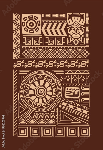 Cuadro en lienzo Mexican pattern