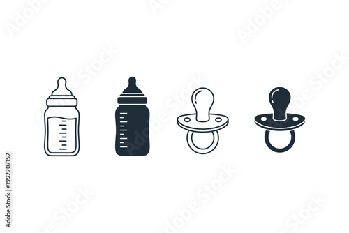 Baby Feeding Essentials Icons